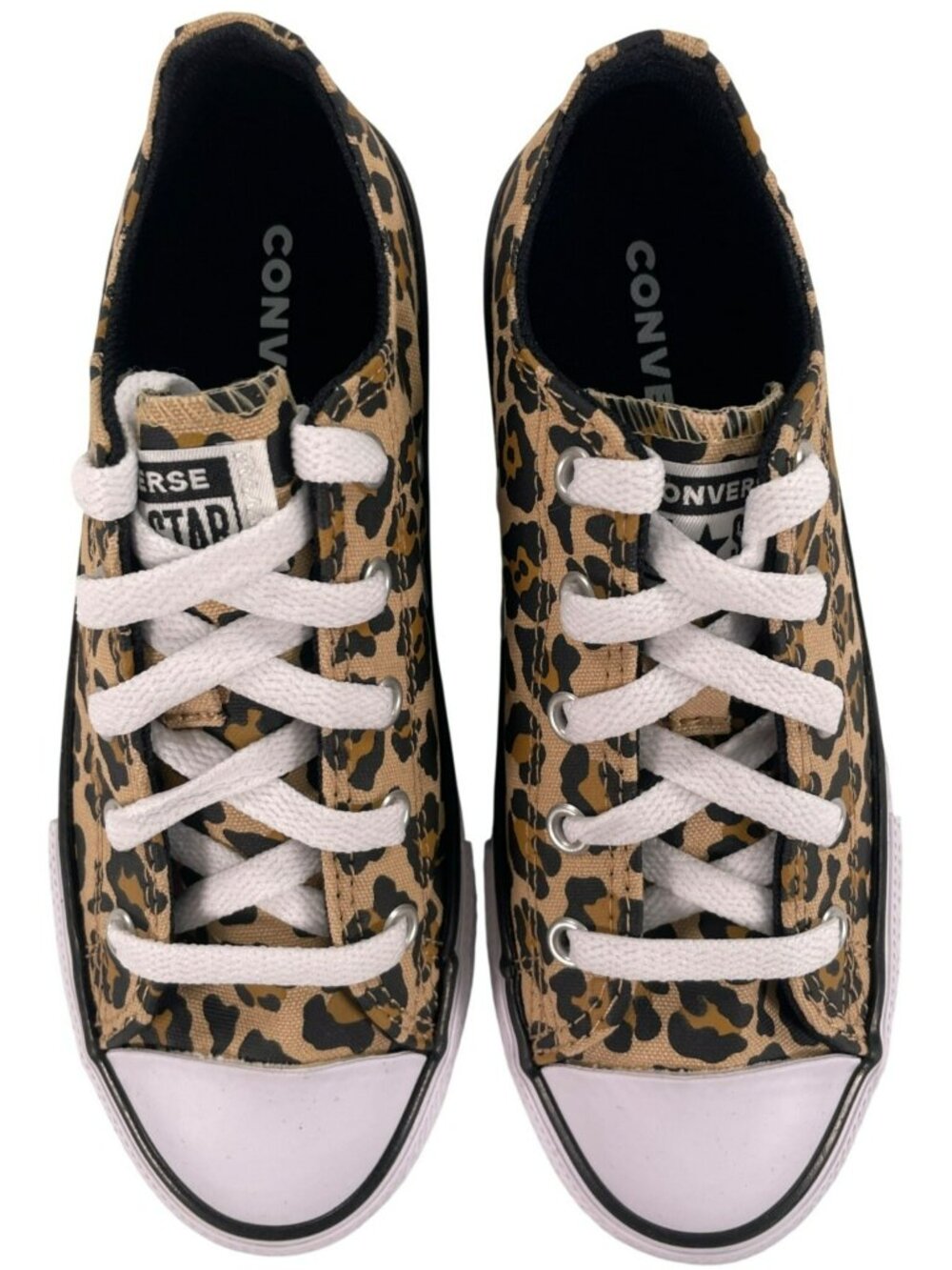 Converse Youth Leopard Print Chuck Taylor All Star Low Top Sneakers Size 1.5 NEW - Picture 6 of 10